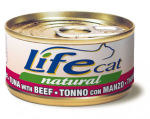 LIFE CAT TUNA with BEEF - konservi kaķiem 6 x 85g